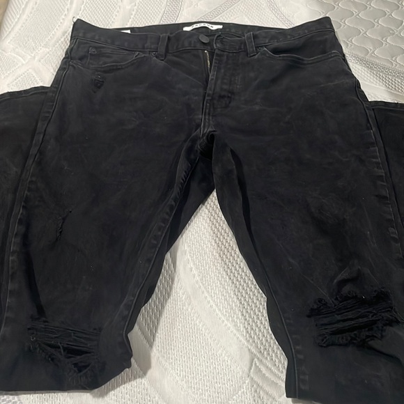 PacSun, Men Black Ripped Stacked Skinny Jeans. 32x32 - Picture 1 of 5